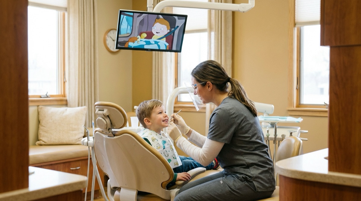 Любимые мультики в кресле